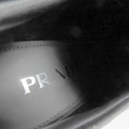 Prada 1e976m Triangle Logo Chunky Heel Leather Loafers Black 36 With Box And