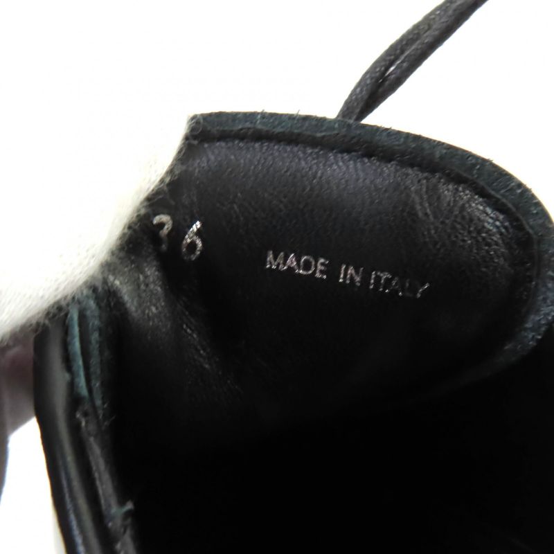 Prada 1e976m Triangle Logo Chunky Heel Leather Loafers Black 36 With Box And