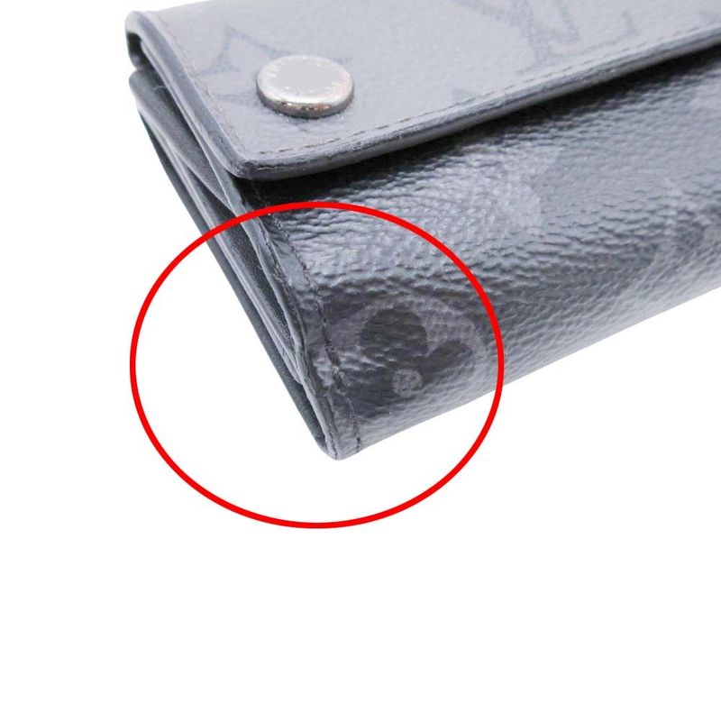Louis Vuitton Monogram Eclipse Discovery Compact Wallet Trifold Wallet