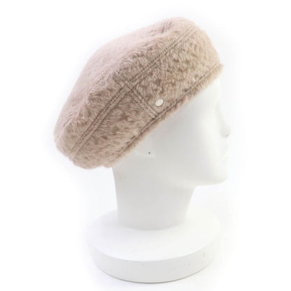 Hermes Saint Honore Alpaca Wool Silver Hardware Serie Hardware Beret Beige 57