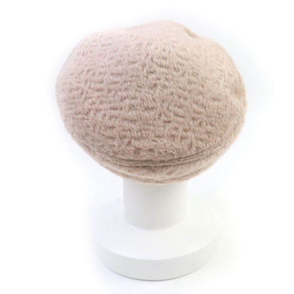 Hermes Saint Honore Alpaca Wool Silver Hardware Serie Hardware Beret Beige 57