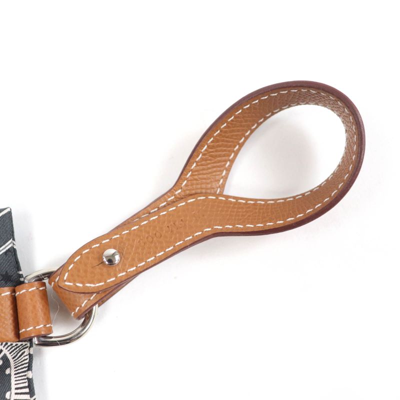 Hermes Avec Soie Airpods Pro Case Silk Leather Use Pouch Small Bag Grayish