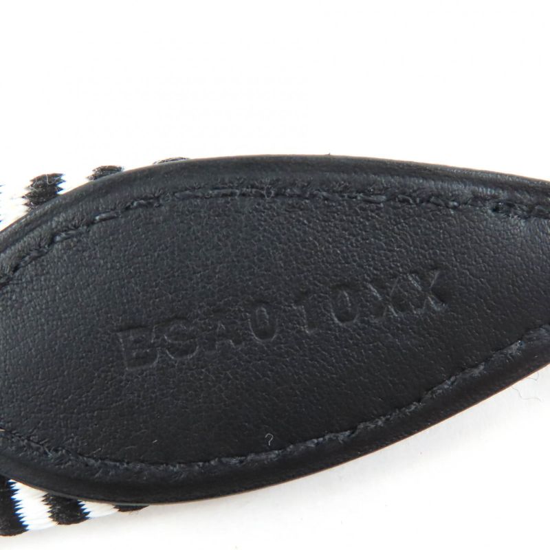 Hermes Bandouliere Sangle Kaval Togo Shoulder Strap Canvas Leather Use Black