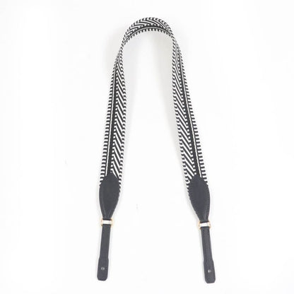 Hermes Bandouliere Sangle Kaval Togo Shoulder Strap Canvas Leather Use Black