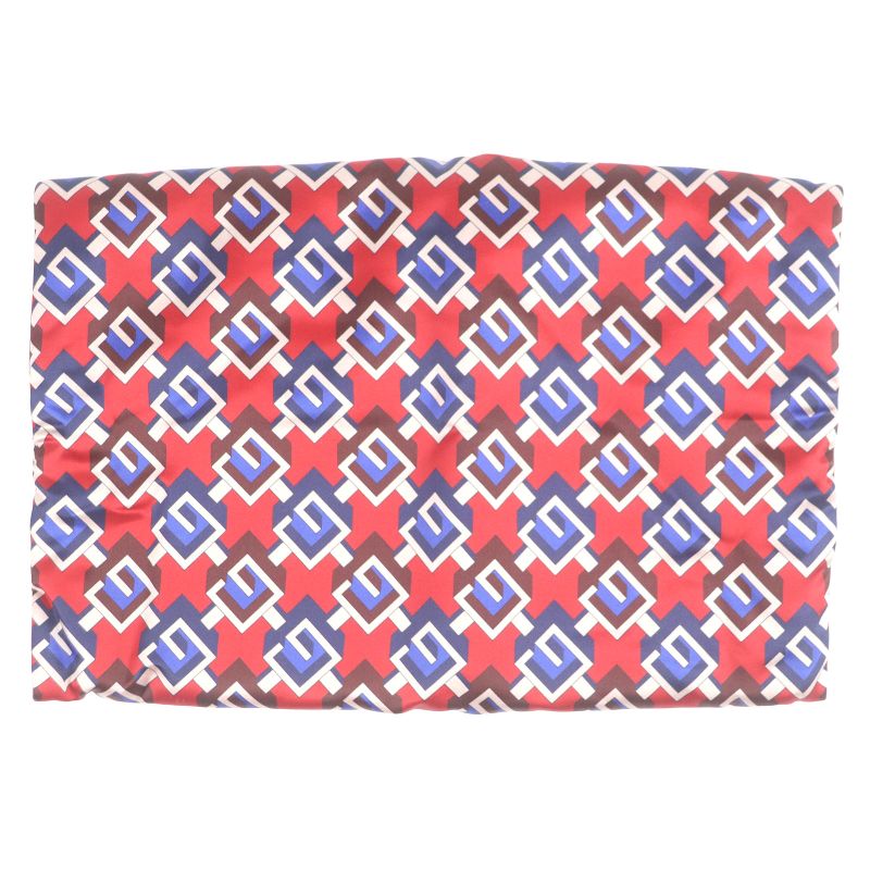 Gucci 662431 100% Silk Geometric G Eye Mask Neck Pillow Slippers Travel Set Red