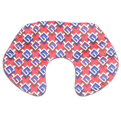 Gucci 662431 100% Silk Geometric G Eye Mask Neck Pillow Slippers Travel Set Red