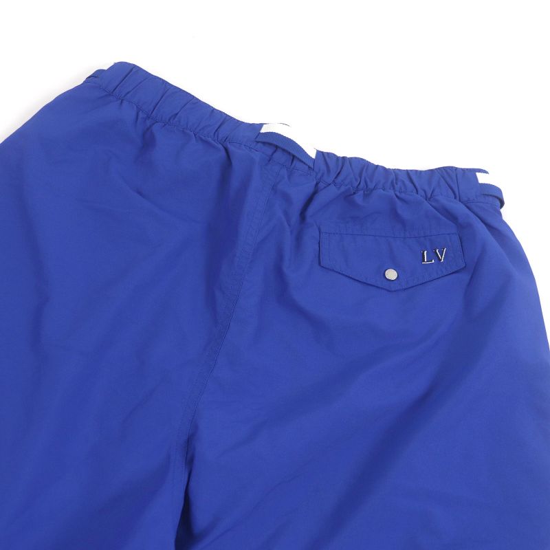 Louis Vuitton LV Logo Embroidery Embroidered Belted Shorts Blue S Made In Italy