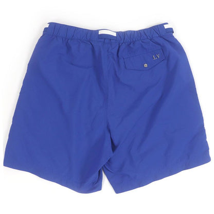 Louis Vuitton LV Logo Embroidery Embroidered Belted Shorts Blue S Made In Italy