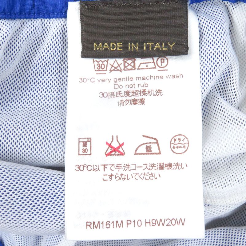 Louis Vuitton LV Logo Embroidery Embroidered Belted Shorts Blue S Made In Italy