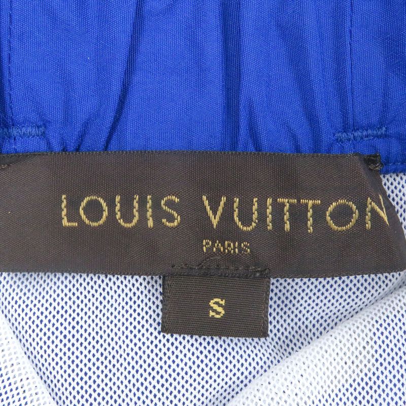 Louis Vuitton LV Logo Embroidery Embroidered Belted Shorts Blue S Made In Italy