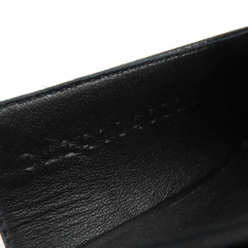 Hermes Infini Silver Hardware Strap Suring Back Leather Pumps Black 36 With Box