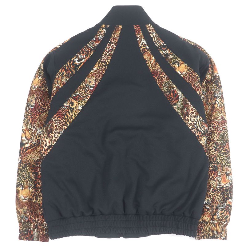 Celine 2y949435s Triomphe Zip Leopard Pattern Covered Track Jacket Jersey Black