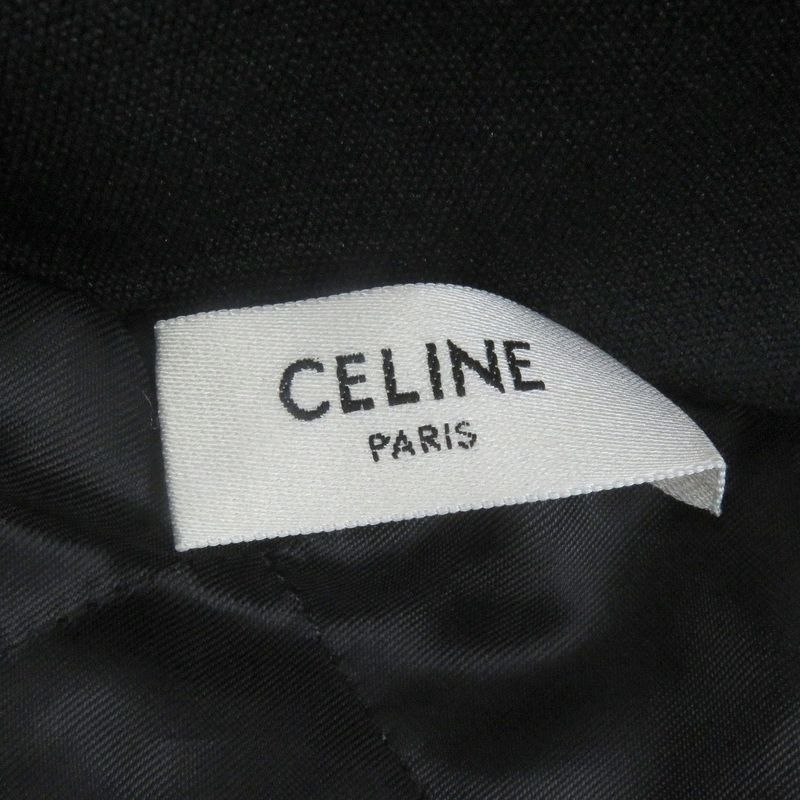 Celine 2y949435s Triomphe Zip Leopard Pattern Covered Track Jacket Jersey Black