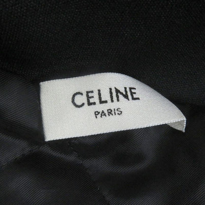 Celine 2y949435s Triomphe Zip Leopard Pattern Covered Track Jacket Jersey Black