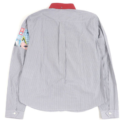 Prada Ucn167 100% Cotton Stripe Comic Design Long Sleeve Long Sleeve Shirt