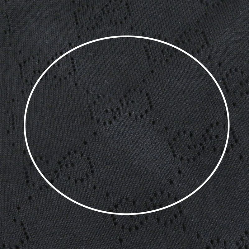 Gucci 100% Silk GG Logo Allover Light Hand Short Sleeve Short Sleeve Knit Polo