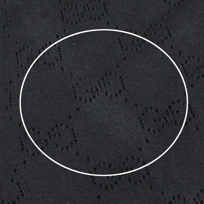 Gucci 100% Silk GG Logo Allover Light Hand Short Sleeve Short Sleeve Knit Polo