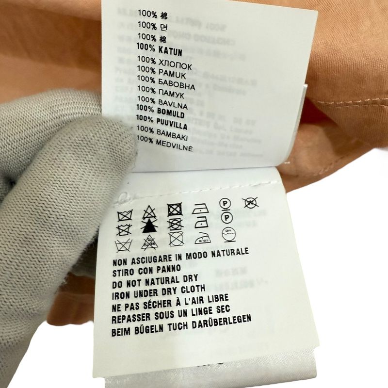 22ss Prada Long Sleeve Triangle Logo Short Length T-Shirt Cut and Sewn S Orange