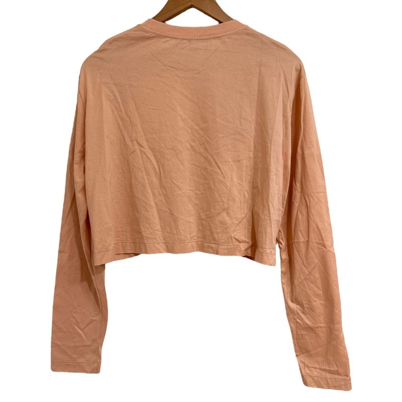 22ss Prada Long Sleeve Triangle Logo Short Length T-Shirt Cut and Sewn S Orange