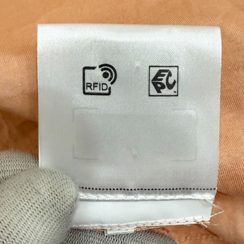 22ss Prada Long Sleeve Triangle Logo Short Length T-Shirt Cut and Sewn S Orange