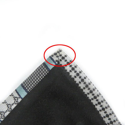 Gucci Silk Cupro Interlocking G Regimental Stripe Tie Black With Box Made In