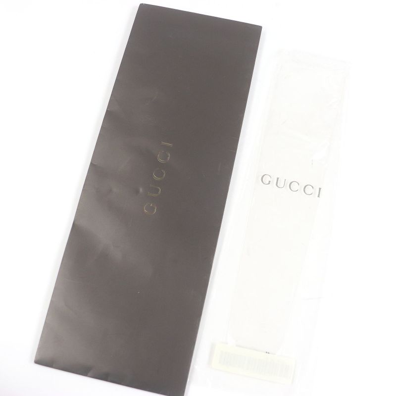 Gucci 100% Silk G Logo Dots All Over Wide Tie Gray With Store Bag