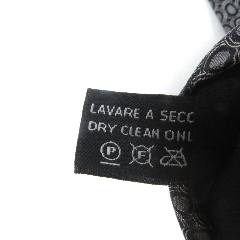 Gucci 100% Silk G Logo Dots All Over Wide Tie Gray With Store Bag