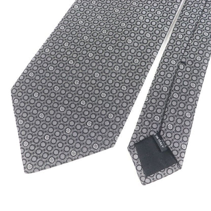 Gucci 100% Silk G Logo Dots All Over Wide Tie Gray With Store Bag