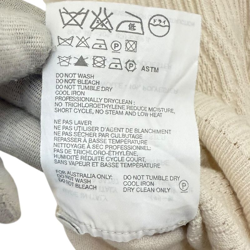 Prada Sport Short Sleeve Tight Knit Polo Shirt Cut and Sewn 38 Beige Women Used