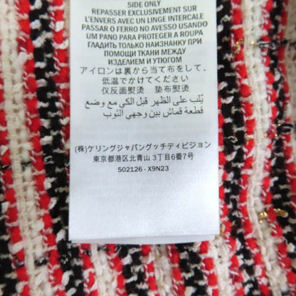 Gucci 502126-x9n23 Cotton Webline Sweatshirt With Tweed Switch Dress Red M