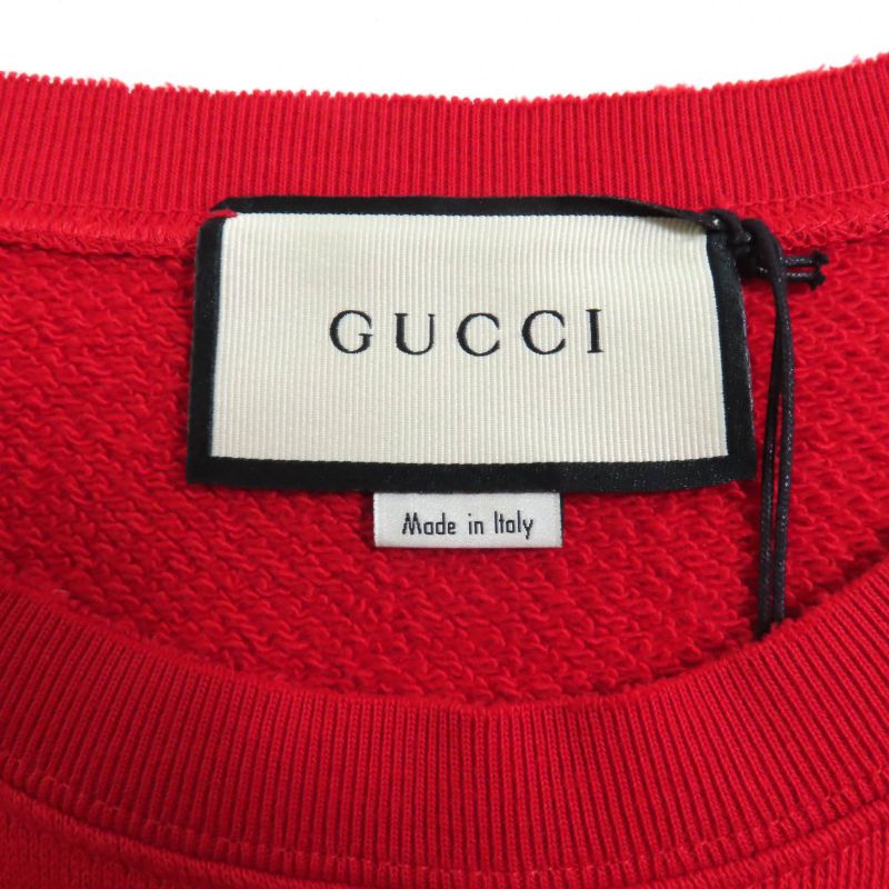 Gucci 502126-x9n23 Cotton Webline Sweatshirt With Tweed Switch Dress Red M