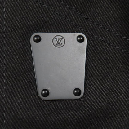 Louis Vuitton 23SS Lamb Leather Piping LV Plate Logo Button Shorts Black 34