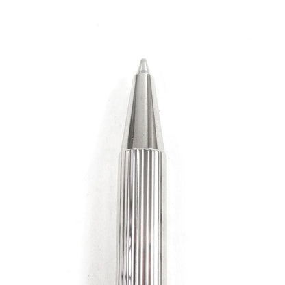 Cartier Must De Cartier Deadstock Stripe Pattern Twist Ballpoint Pen Silver