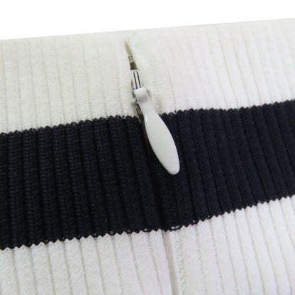 CHANEL P56061v42335 100% Silk Lining Floral Lace Skirt With Coco Mark Part