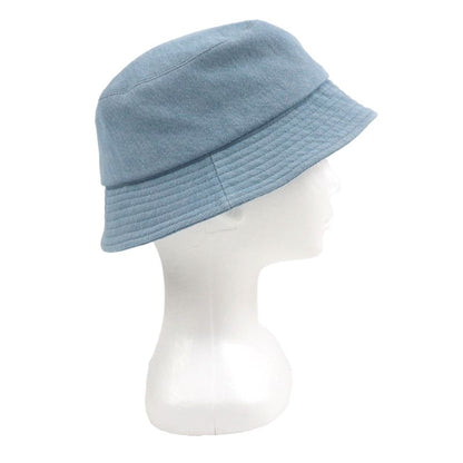 CHANEL 22P 100% Cotton Sequined Logo Denim Hat Bucket Hat Ice Blue M Genuine