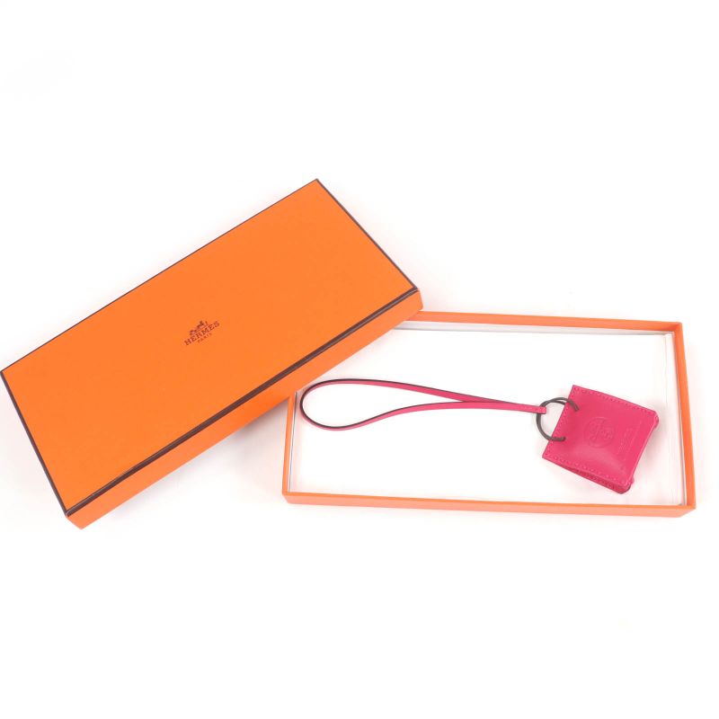 Hermes SAC Orange Sac Oranje Anjomiro Rose Mexico Bag Charm Y Engraved Box Made