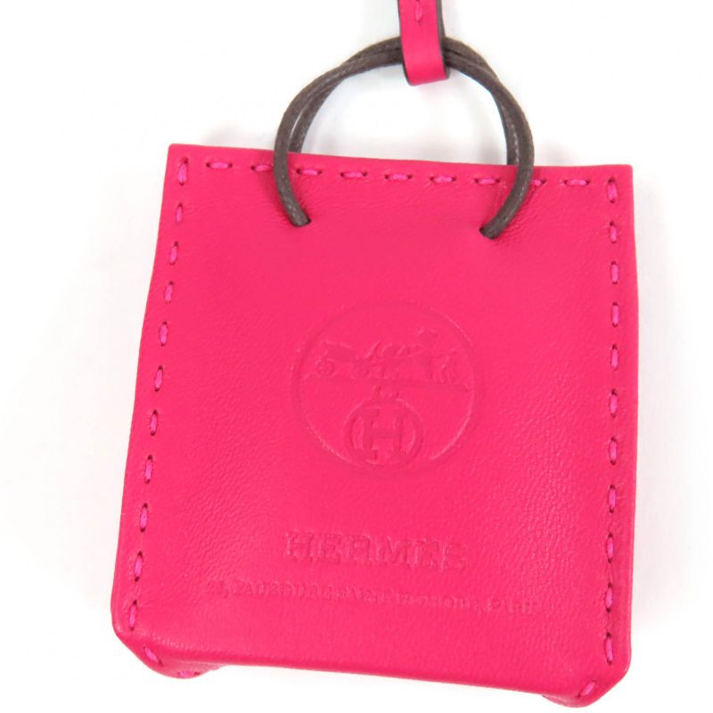 Hermes SAC Orange Sac Oranje Anjomiro Rose Mexico Bag Charm Y Engraved Box Made