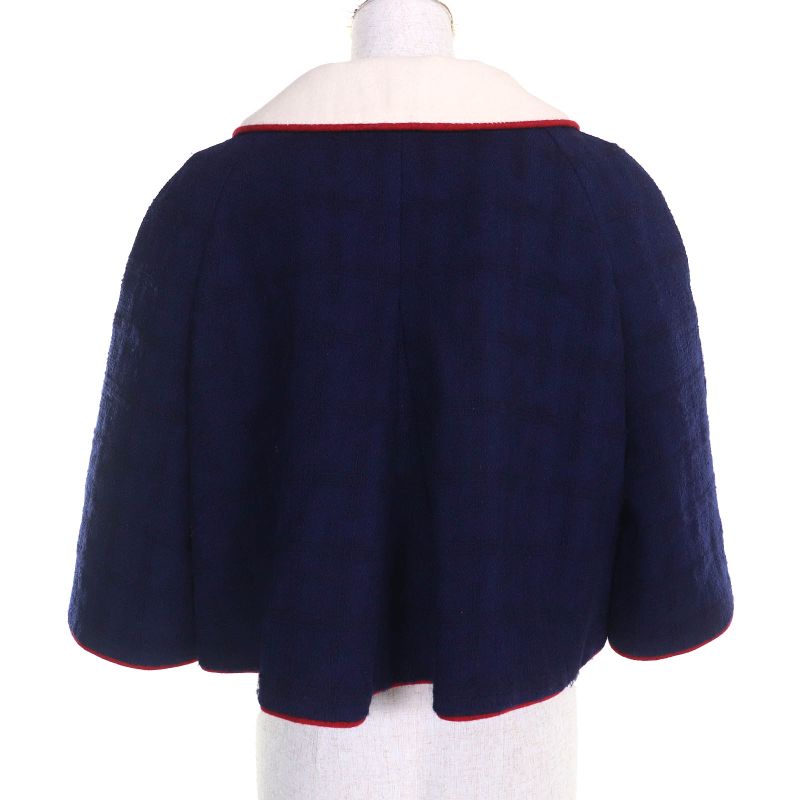 CHANEL P51806 Wool Silk Coco Button Short Length Short Sleeve Wool Tweed Jacket