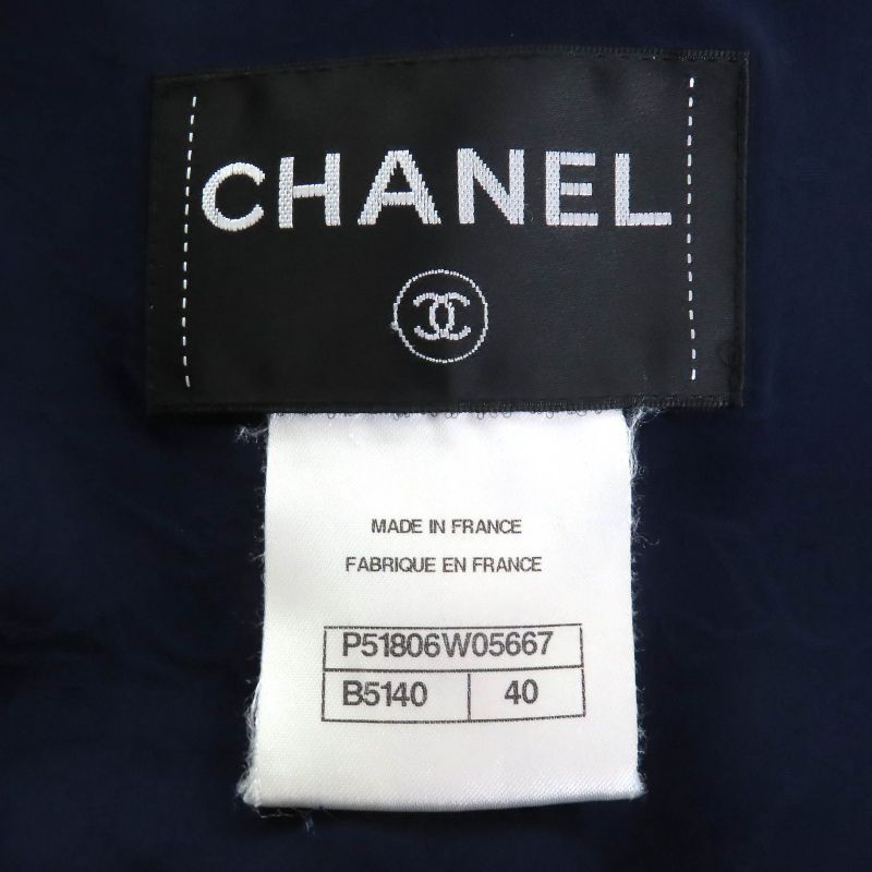 CHANEL P51806 Wool Silk Coco Button Short Length Short Sleeve Wool Tweed Jacket