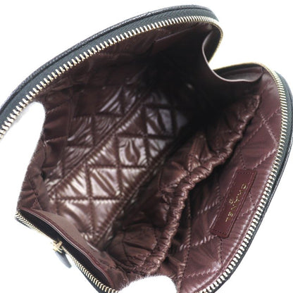 CHANEL Coco Mark Caviar Skin Matelasse Pouch Random Serial Cosmetic Pouch Black