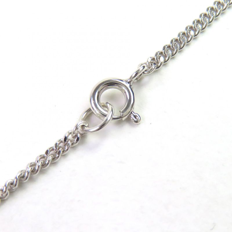 Celine Sv925 Macadam Logo Plate Necklace Pendant Accessory Silver Weight 6.6g