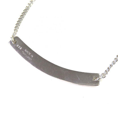 Celine Sv925 Macadam Logo Plate Necklace Pendant Accessory Silver Weight 6.6g