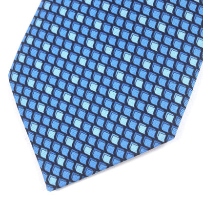 Hermes 645756 Cravate Heavy Twill 100% Silk Marine/bleu Moyen/ciel All Over