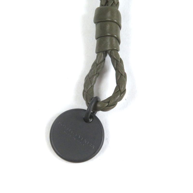 Bottega Veneta Leather Intrecciato With Logo Plate Accessory