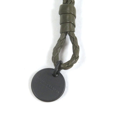 Bottega Veneta Leather Intrecciato With Logo Plate Accessory