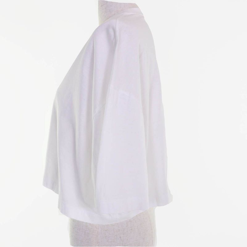 Prada 2021 3560a S212 1Y98 Cotton Triangle Patch Damaged Cropped Jersey Short