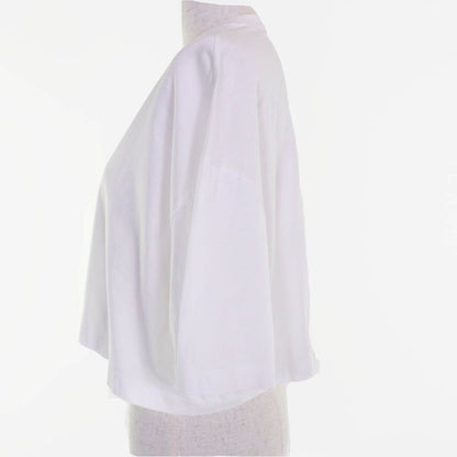 Prada 2021 3560a S212 1Y98 Cotton Triangle Patch Damaged Cropped Jersey Short