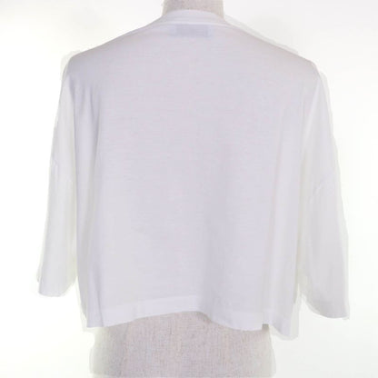 Prada 2021 3560a S212 1Y98 Cotton Triangle Patch Damaged Cropped Jersey Short