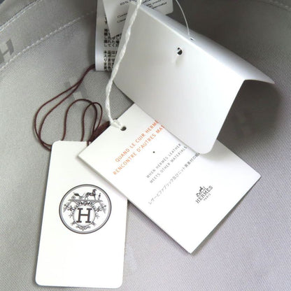 Hermes 222017n Saint Honore 100% Cotton Gri Plump/ardoise Serie Button Leather