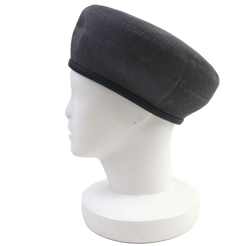 Hermes 222017n Saint Honore 100% Cotton Gri Plump/ardoise Serie Button Leather